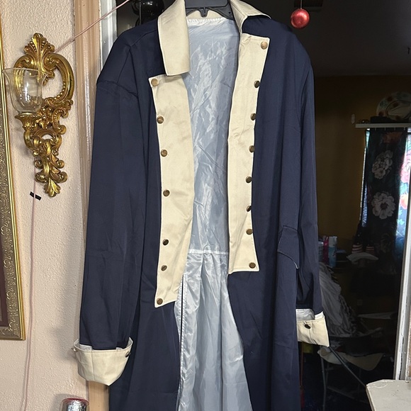 Men's Navy and Cream Performance Jacket - Picture 1 of 9